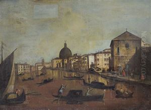 Veduta Di Venezia Con Il Canal Grande Dalla Chiesa Di Santa Croce Alla Chiesa Di San Geremia by Francesco Tironi