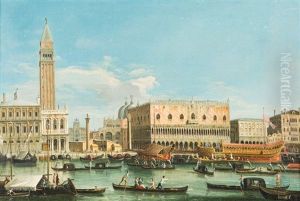 Le Bucentaure Rentre Vers La Piazzetta Le Jour De L"ascension