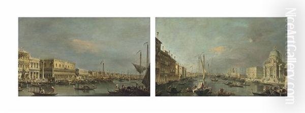 Palazzo Ducale And The Libreria, Venice (from The Bacino Di San Marco (+ Santa Maria Della Salute, Venice, With The Punto Della Dogana In The Distance; Pair)) - view 1