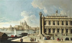 Venise: Vue De La Place Saint Marc Vers Le Grand Canal Et L'eglise De La Salute by Francesco Tironi