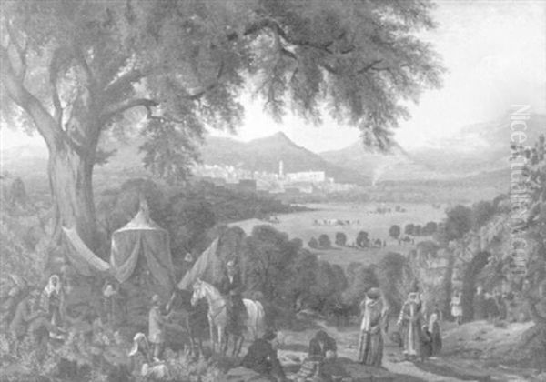 Portrait Of An American Traveling Party In The Holy Land - view 1