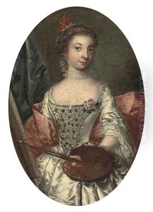Portrait Of A Lady At An Easel, A Palette In Her Left Hand by Johann Heinrich Tischbein the Younger