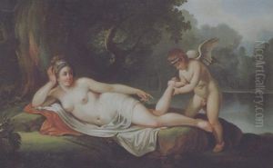 Psyche Und Amor, Der Ihr Einen Dorn Aus Dem Fuss Zieht by Johann Heinrich Tischbein the Younger