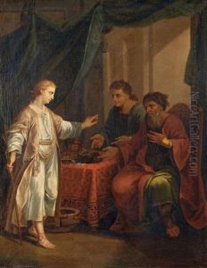 Der Jugendliche Christus Die Wechsler Aus Dem Tempel Vertreibend