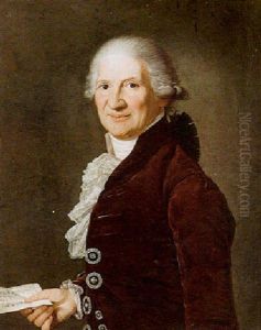 Portrait Of A Gentleman In A Burgundy Velvet Coat by Anton Johann Tischbein