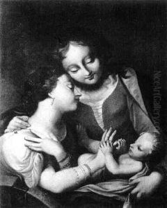Die Mystische Vermahlung Der Hl. Katharina by Anton Johann Tischbein