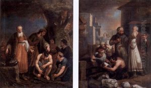 Labans Skatt Samt Jerichos Fall by Anton Wilhelm Tischbein
