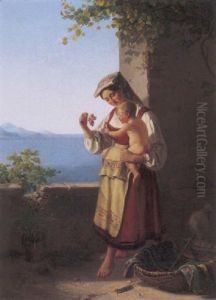 Mutter Und Kind by August Anton Tischbein