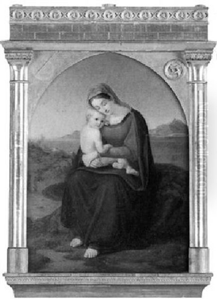 Maria Mit Dem Kind In Mediterraner Kustenlandschaft - view 1
