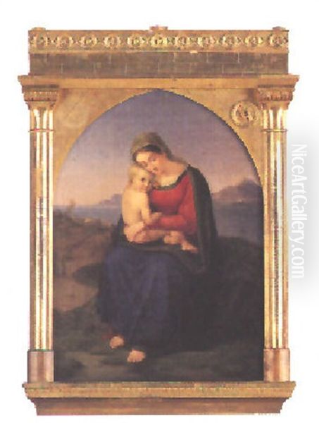 Maria Mit Dem Kind In Mediterraner Kustenlandschaft - view 1