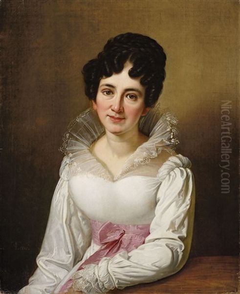 Portrait Einer Dame In Weissem Kleid - view 1