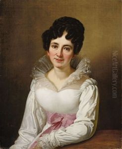 Portrait Einer Dame In Weissem Kleid