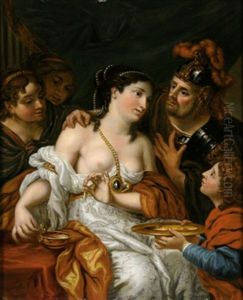 Das Gastmahl Der Cleopatra by Christian Wilhelm Tischbein