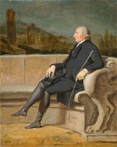 Frederick Hervey, Bishop Of Derry And 4th Earl Of Bristol (1730-1803), In The Background The Tomb Of Mamia, Pompeii