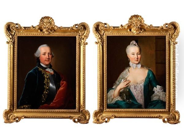 Bildnis Des Hessischen Obermarschalls Johann Carl Friedrich Von Boineburg (1727 - 1792) Sowie Bildnis Seiner Gemahlin Caroline, Geb. Von Lowenstein, Verehelicht - view 1