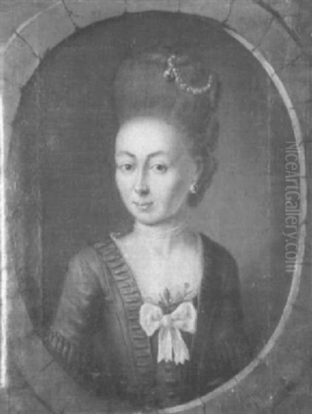 Bildnis Einer Jungen Dame In Blauem Kleid Mit Weiser Schleife - view 1