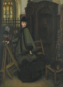 Dans L'eglise (in Church) by James Jacques Joseph Tissot