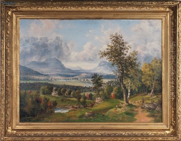 View Of A Valley In The White Mountains, Early Autumn - view 1