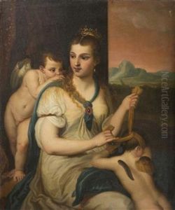 Venus Obliging Cupid's Eyes by Titian