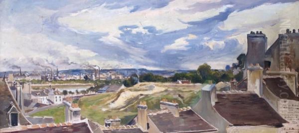 Vue De La Rive Gauche Depuis Le Boulevard Delessert A Paris - view 1