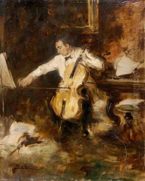 Der Cellospieler - view 1