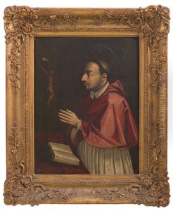 Portrait Of Saint Carlo Borromeo by Santi Di Tito