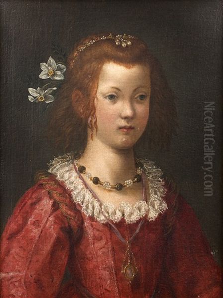 Jeune Fille A La Robe Rose - view 1