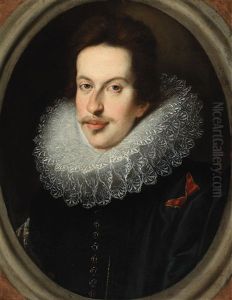 A Portrait Of Grand Duke Cosimo Ii Of Tuscany, Wearing The Robes Of The Order Of Saint Stephen