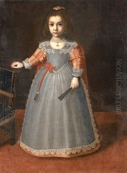 Portrait Of A Young Girl, In A Red Dress - view 1