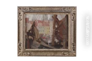 View Of A Harbour And View Of A Marketplace View Of A Harbour And View Of A Marketplace