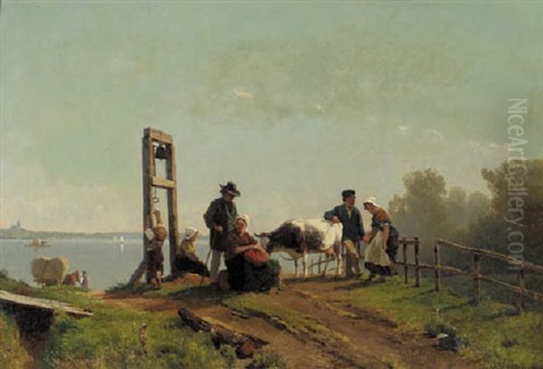 Peasants Waiting For A Ferry, Lower Rhine - view 1