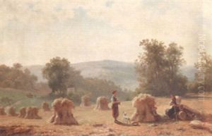 Harvest Scene by Jacobus Nicolaas Tjarda Van Stachouwer