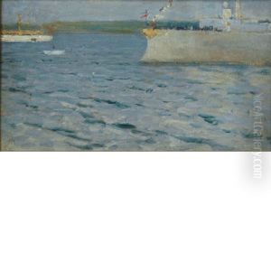 Ships At Sea (+ Another; 2 Works) by Michail Stiepanovitch Tkatchenko