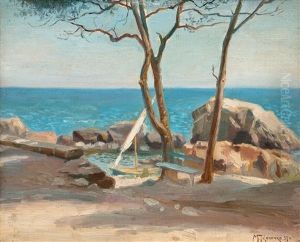 Sailing Boat by Michail Stiepanovitch Tkatchenko