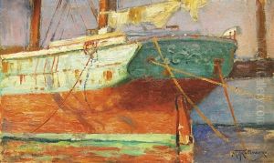 Bateau Rouge by Michail Stiepanovitch Tkatchenko