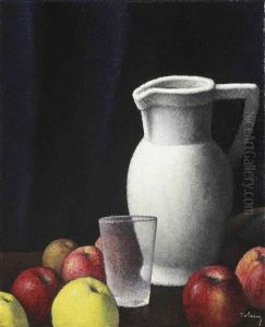 Nature Morte Avec Un Broc Blanc