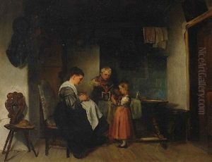 Landliches Interieur by Victor Tobler