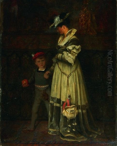 Dame Mit Einem Kleinen Jungen - view 1