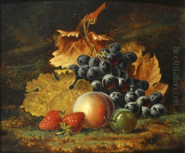Still Life Of Fruit And Vine Leaves - view 1