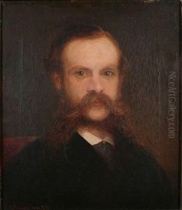 Portret Van Een Man Metbakkenbaarden En Snor