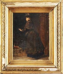 Elegante Devant L'atre by Knut Gustaf Waldemar Tode
