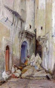 Une Rue Dans La Casbah D'alger by Knut Gustaf Waldemar Tode