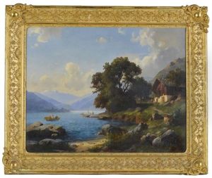 Paysage Anime, Lac Des Quatre Cantons by Karl Friedrich Toeche