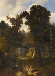 Im Wald Von Fontainebleau by Karl Friedrich Toeche