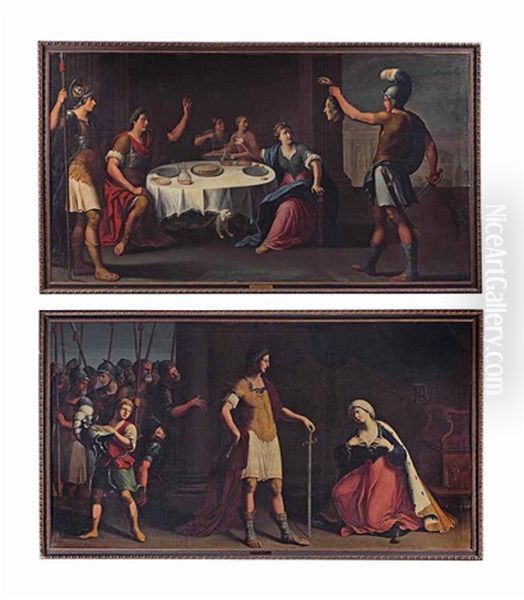 The Head Of Pompey Delivered To Caesar; And Octavius Augustus Caesar Showing Mercy To Cleopatra - view 1