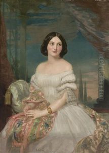 Portrait Einer Sitzenden Dame Unter Der Pergola by Edoardo Tofano