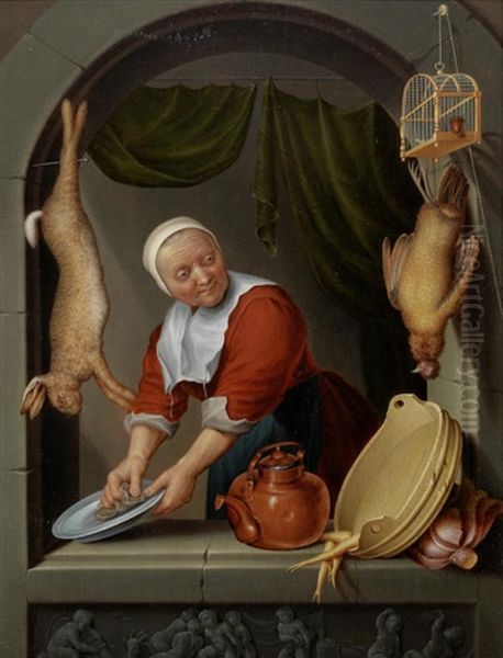 A Kitchen Maid At A Window - view 1