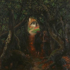 Hansel And Gretel In The Witch's Forest by H. A. Brendekilde