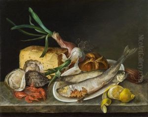 Kuchenstillleben Mit Sprotten Und Kase