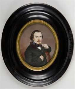 Retrato De Pelegrin Clave Sentado, Su Brazo Izquierdo Apoyado En El Respaldo De Una Silla